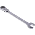 RS PRO Combination Ratchet Spanner 17 mm, 233mm Overall Length, Chrome Vanadium Steel, Chrome Finish 487-218