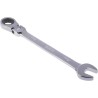 RS PRO Combination Ratchet Spanner 17 mm, 233mm Overall Length, Chrome Vanadium Steel, Chrome Finish 487-218