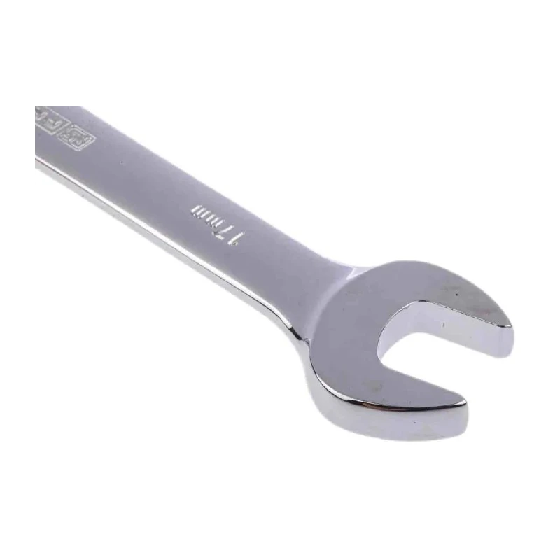 RS PRO Combination Ratchet Spanner 17 mm, 233mm Overall Length, Chrome Vanadium Steel, Chrome Finish 487-218