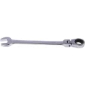 RS PRO Combination Ratchet Spanner 17 mm, 233mm Overall Length, Chrome Vanadium Steel, Chrome Finish 487-218