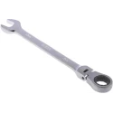 RS PRO Combination Ratchet Spanner 17 mm, 233mm Overall Length, Chrome Vanadium Steel, Chrome Finish 487-218