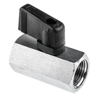 RS PRO Chrome Plated Brass Hydraulic Ball Valve G 3/8 in Threaded Port 2 Ports 30 bar 486-340