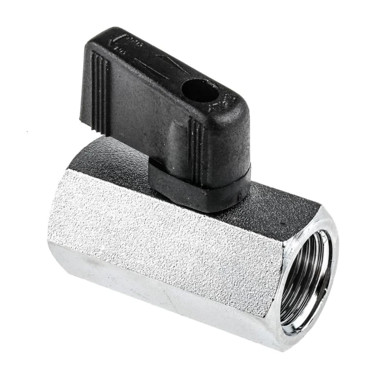 RS PRO Chrome Plated Brass Hydraulic Ball Valve G 3/8 in Threaded Port 2 Ports 30 bar 486-340