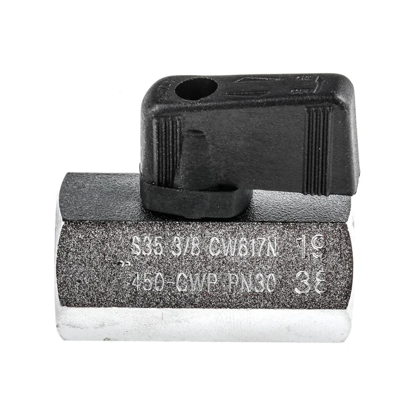 RS PRO Chrome Plated Brass Hydraulic Ball Valve G 3/8 in Threaded Port 2 Ports 30 bar 486-340