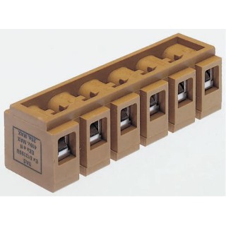 Weidmüller SAK Series Non-Fused Terminal Block, 6-Way, 690V, 41A Current, Screw Mount, Melamine Body, Nickel 7906260000