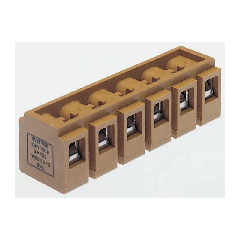 Weidmüller SAK Series Non-Fused Terminal Block, 6-Way, 690V, 41A Current, Screw Mount, Melamine Body, Nickel 7906260000