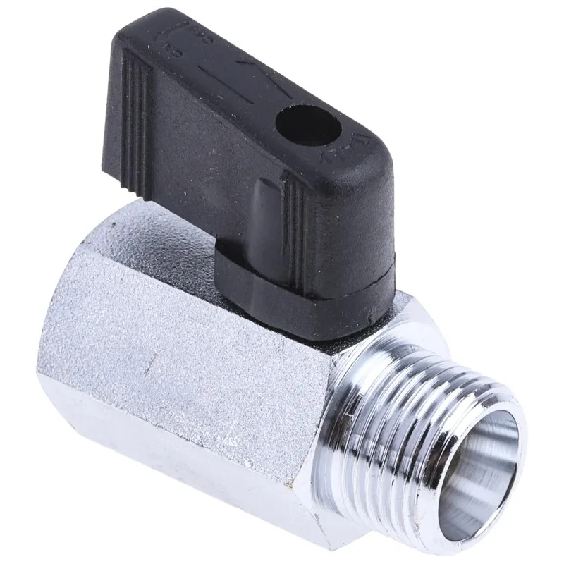 RS PRO Chrome Plated Brass Hydraulic Ball Valve G 3/8 in Threaded Port 2 Ports 30 bar Pressure 486-366