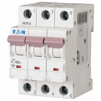 Eaton xPole PXL Miniature Circuit Breaker, 3-Pole, 32A, Type C, 400V AC, 48V DC, 10kA Breaking Capacity 236429 PXL-C32/3