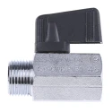RS PRO Chrome Plated Brass Hydraulic Ball Valve G 3/8 in Threaded Port 2 Ports 30 bar Pressure 486-366