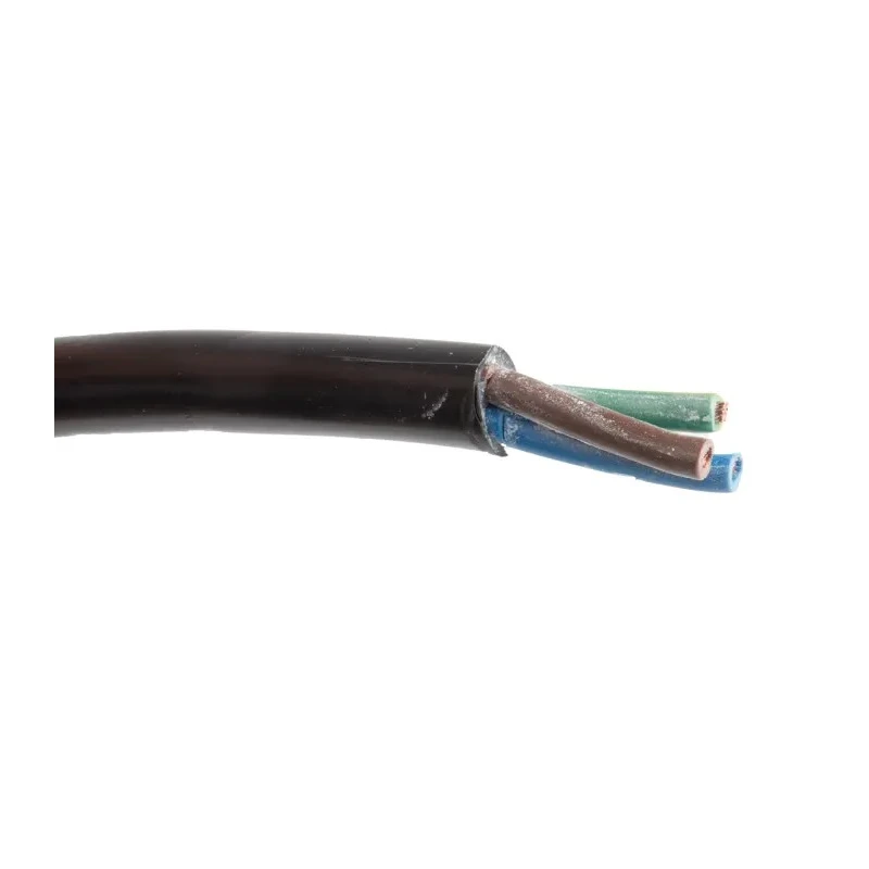 RS PRO 3 Core Power Cable Black 1.5mm² 70°C 100 m PVC Jacket H05VV-F 491-998