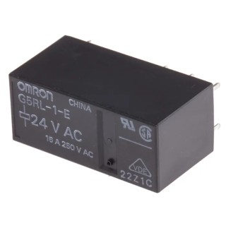 Omron PCB Power Relay 24V AC Coil 16A Switching Current SPDT G5RL-1-E AC24