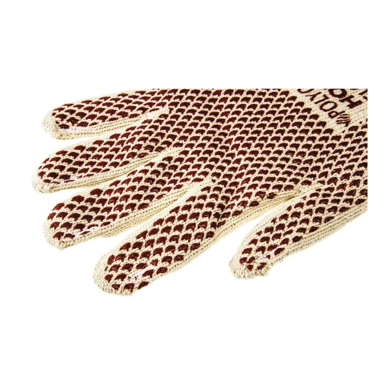 Polyco Healthline Hot Glove White Cotton Nitrile Coated Work Gloves Size 9 4 Gloves per Set 9011