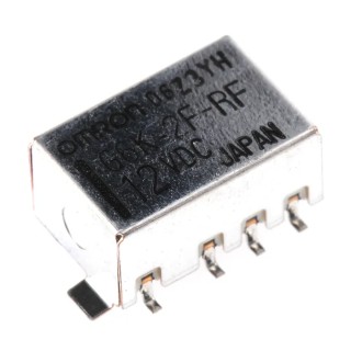 Omron Surface High Frequency Relay 12V DC Coil 100mW Power DPDT Contact Configuration, 1 GHz Max Coil G6K-2F-RF DC12