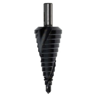 EXACT High Speed Steel Hex Shank Step Drill Bit 4 to 12 mm Titanium Aluminium Nitride Coated 4407023