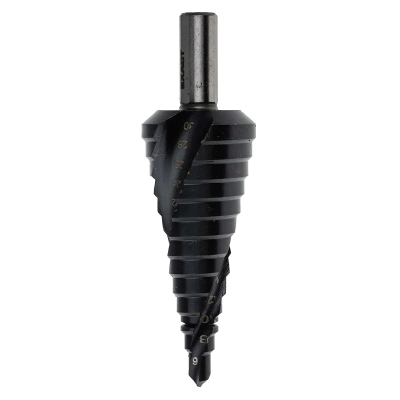 EXACT High Speed Steel Hex Shank Step Drill Bit 4 to 12 mm Titanium Aluminium Nitride Coated 4407023