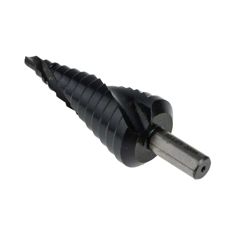 EXACT High Speed Steel Hex Shank Step Drill Bit 4 to 12 mm Titanium Aluminium Nitride Coated 4407023