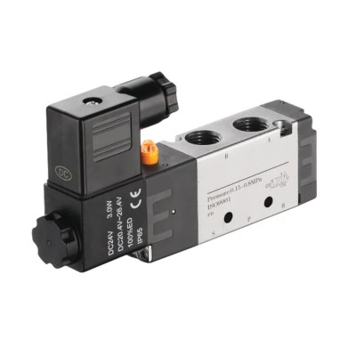 RS PRO Pneumatic Solenoid Valve 5/2 Pilot Manifold Stand Alone 24V 8 Bar 5 Ports 235-1246
