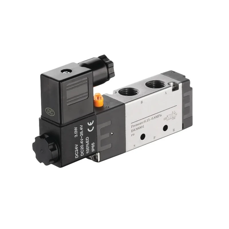 RS PRO Pneumatic Solenoid Valve 5/2 Pilot Manifold Stand Alone 24V 8 Bar 5 Ports 235-1246