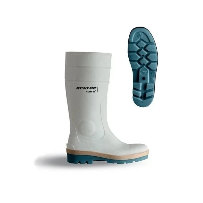 Dunlop White Polyvinyl Chloride Upper and Sole Unisex Safety Boots Stainless Steel Toe Capped EU 41 UK 7 A781331.41