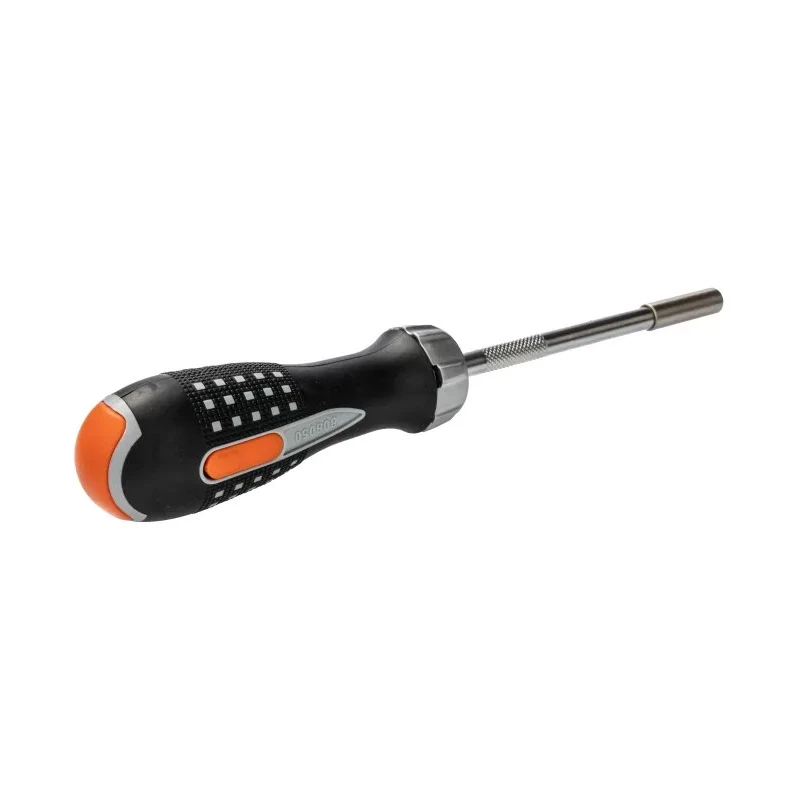 Bahco Ratcheting Screwdriver Bit Set 255mm Length 1/4 Inch Drive Stainless Steel 7 Pieces 808050