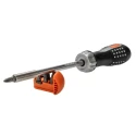 Bahco Ratcheting Screwdriver Bit Set 255mm Length 1/4 Inch Drive Stainless Steel 7 Pieces 808050