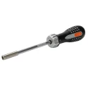 Bahco Ratcheting Screwdriver Bit Set 255mm Length 1/4 Inch Drive Stainless Steel 7 Pieces 808050