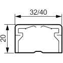 Legrand Cable Trunking DLP White, 32mm Width x 20mm Depth, 2m Length, Polyvinyl Chloride W32mm