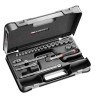 Facom 24-Piece 3/8 in Metric Socket Set Chrome Vanadium Steel Bright Chrome Finish J.161-4P12