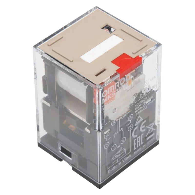 Omron Power Relay, 24V AC Coil Voltage, 10A Switching Current, DPDT Contact Configuration MKS2PIN 24VAC