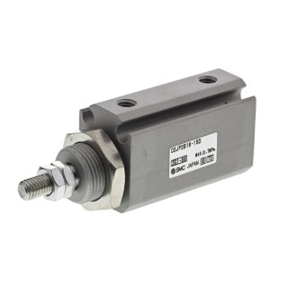 SMC 15 mm Pneumatic Piston Rod Cylinder Double Acting Panel Mount Aluminium Body 58.5mm Length Stroke 15mm CDJP2B16-15D