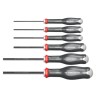 Facom Hexagon Standard Screwdriver Set, 6-Piece, Tip Sizes 2-6 mm, Ergonomic Protwist Handle ATWHH.JT6