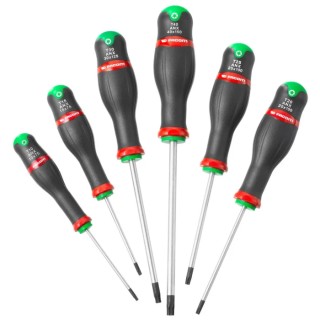 Facom Torx Standard Screwdriver Set 6-Piece ATX.J6, Tri-Coated Blade, CNC Machined Tips, Chemical Resistant Handles