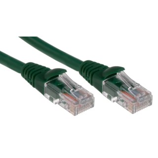 RS PRO Cat5e Ethernet Cable 1 m Green RJ45 Male to RJ45 Male U/UTP Low Smoke Zero Halogen 556-449