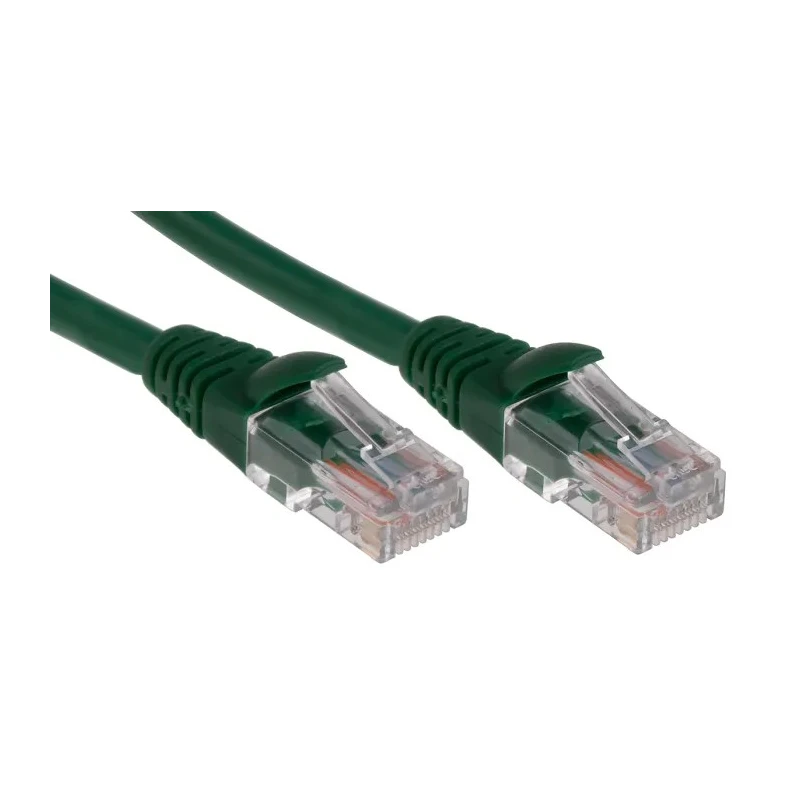 RS PRO Cat5e Ethernet Cable 1 m Green RJ45 Male to RJ45 Male U/UTP Low Smoke Zero Halogen 556-449