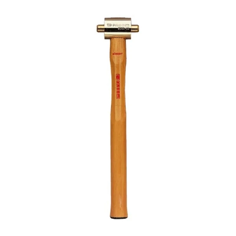 Facom Nylon Mallet with Replaceable Face Steel Head, Nylon Face, Wood Handle, 295 g Head Weight, 32 mm Diameter 208A.32A