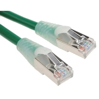 RS PRO Cat5e Ethernet Cable, 0.5 m, Green RJ45 Male to RJ45 Male F/UTP PVC 557-008