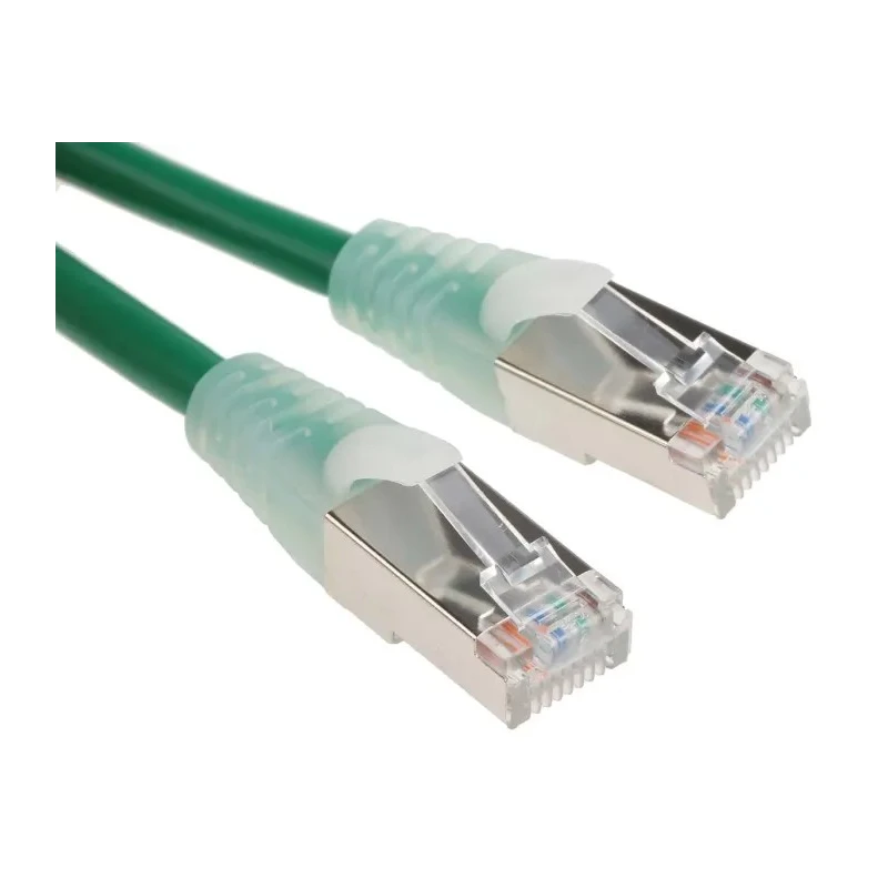 RS PRO Cat5e Ethernet Cable, 0.5 m, Green RJ45 Male to RJ45 Male F/UTP PVC 557-008