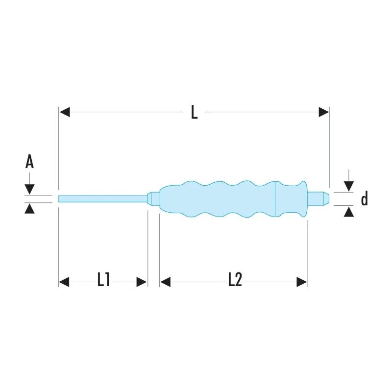 Facom Centre Punch, 2mm Shank Diameter, 185mm Overall Length 247.G2