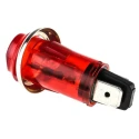 CAMDENBOSS Red Panel Mount Indicator 504 Series, 13 mm Mount Hole Size, Chrome Bezel, 240V IND504203-240-T/RD