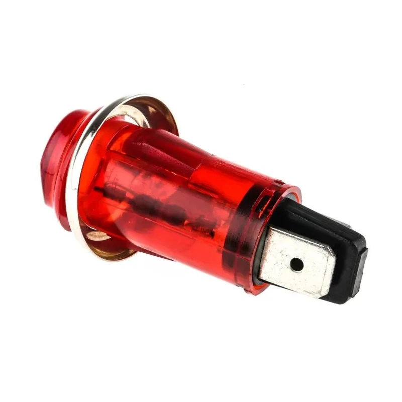 CAMDENBOSS Red Panel Mount Indicator 504 Series, 13 mm Mount Hole Size, Chrome Bezel, 240V IND504203-240-T/RD