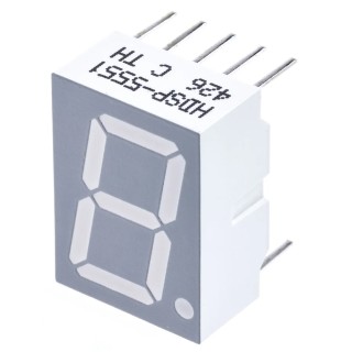 Avago Technologies 1 Digit 7 Segment Red LED Display Anode 1.48mcd 14.2mm HDSP-5551