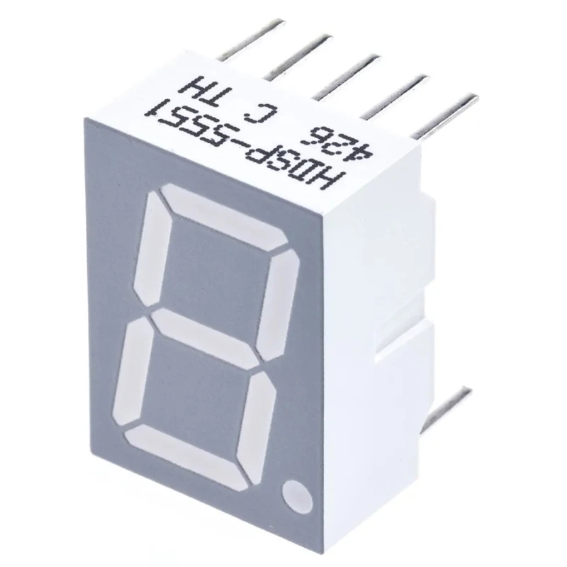 Avago Technologies 1 Digit 7 Segment Red LED Display Anode 1.48mcd 14.2mm HDSP-5551