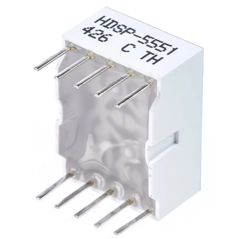 Avago Technologies 1 Digit 7 Segment Red LED Display Anode 1.48mcd 14.2mm HDSP-5551