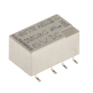 TE Connectivity Surface Signal Relay, 5V DC Coil, 2A Switching Current, DPDT Contact Configuration, Surface Mount IM03CGR