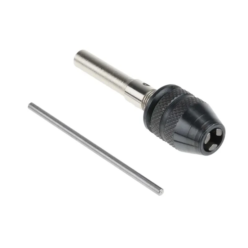 RS PRO Drill Chuck 0.5-3.5 mm Capacity 63 mm Length Steel Anodised Black Finish 600-745