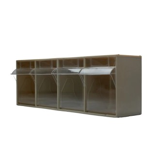 RS PRO Tilt Drawer Unit 4, Polypropylene, 206 mm x 600 mm x 178 mm 519-318