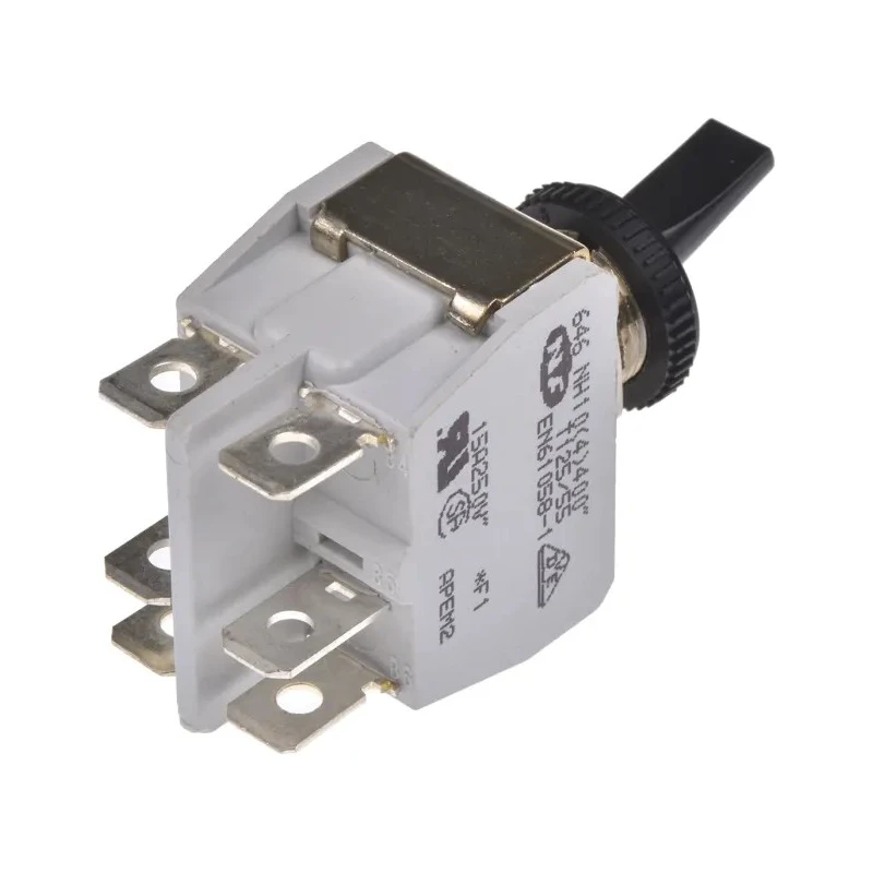 APEM Toggle Switch Panel Mount On-On DPDT Tab Terminal 24 V dc 250 V ac 646NH/2