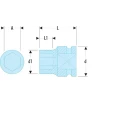 Facom 27 mm 12.7 mm Drive Standard Impact Socket, 43 mm Length NS.27A