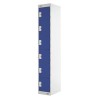 RS PRO 6 Door Steel Blue Industrial Locker 1800 mm x 300 mm x 450 mm 521-352