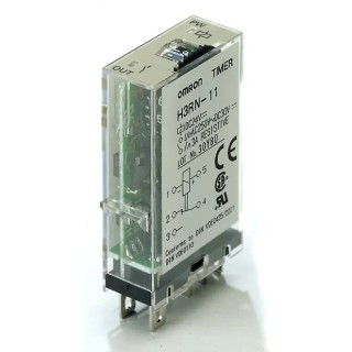 Omron Multifunction Front Timer Relay, 1-Contact, SPDT Switch, 24 V dc/ac, 0.1 min to 10 h, IP40, H3RN